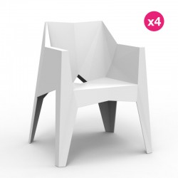 Set of 4 chairs voxel Vondom white