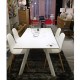 White Lacquered Dining Table 150 Possible KosyForm