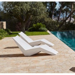 Set of 4 Deck Chairs: Vondom Ibiza White